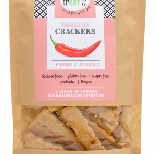 Healthy crackers met rode peper