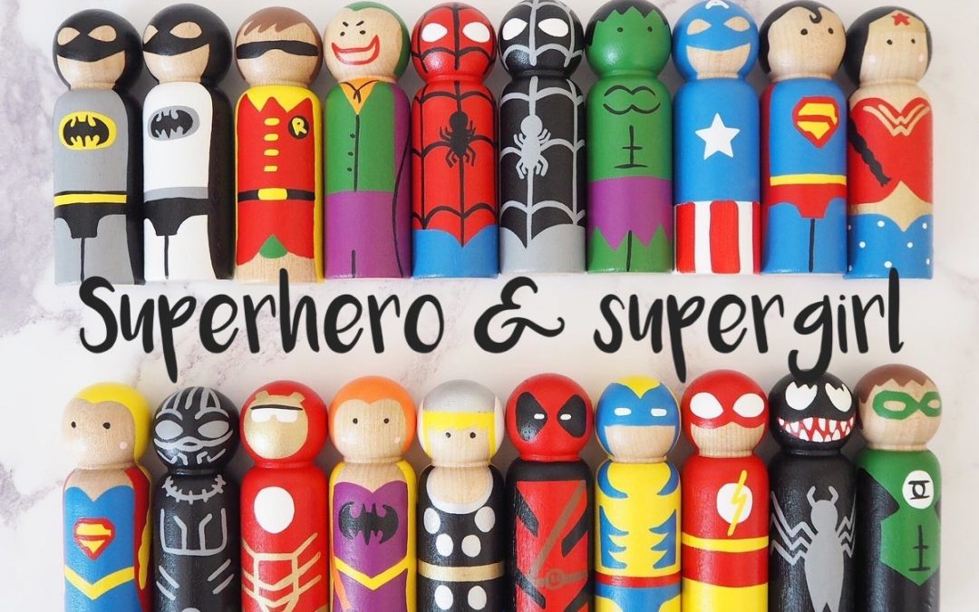 Superhero & supergirl